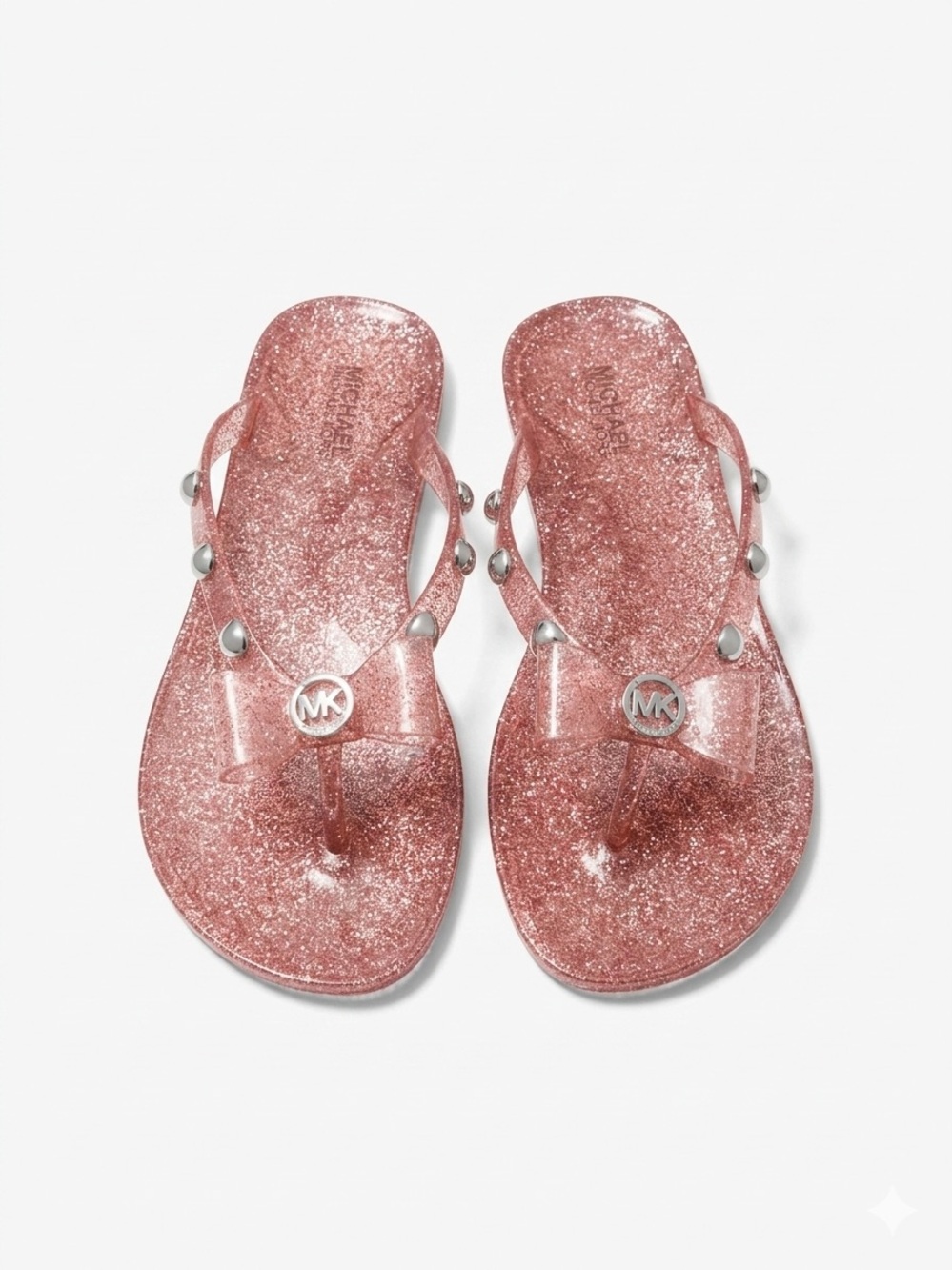 Girls’ Michael Kors Rose Glitter Jelly Thong Sandals